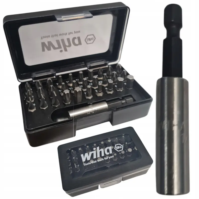 Sada bitů Wiha bit box, upínání HEX 1/4", standartní délka 25mm, 31ks bitů, 44632, WIHA44632